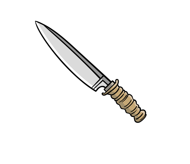 How to draw a knife